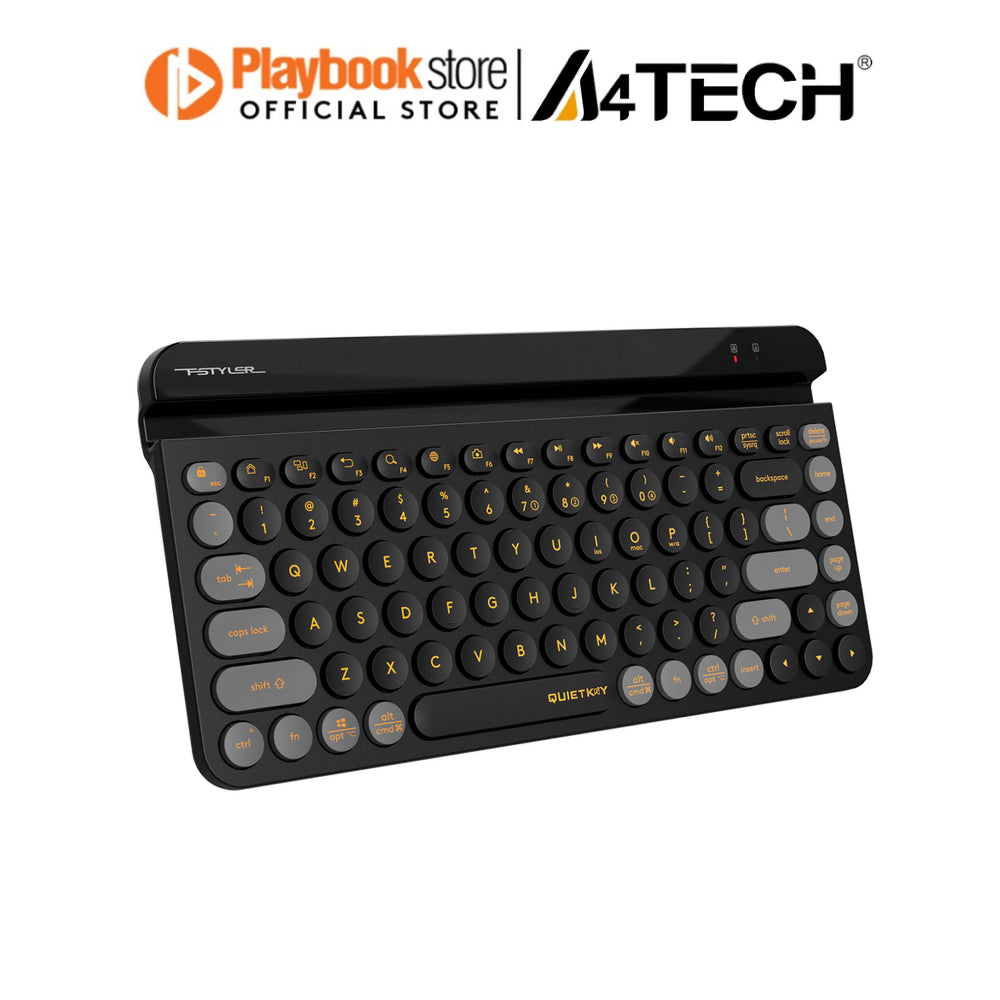 A4Tech FBK-30 Quiet Key Bluetooth 2.4GHz USB Dual Connectivity Mode Multi-Device Wireless Keyboard