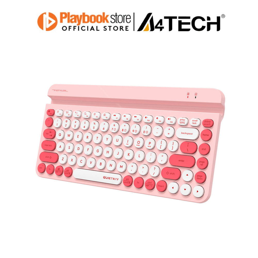 A4Tech FBK-30 Quiet Key Bluetooth 2.4GHz USB Dual Connectivity Mode Multi-Device Wireless Keyboard