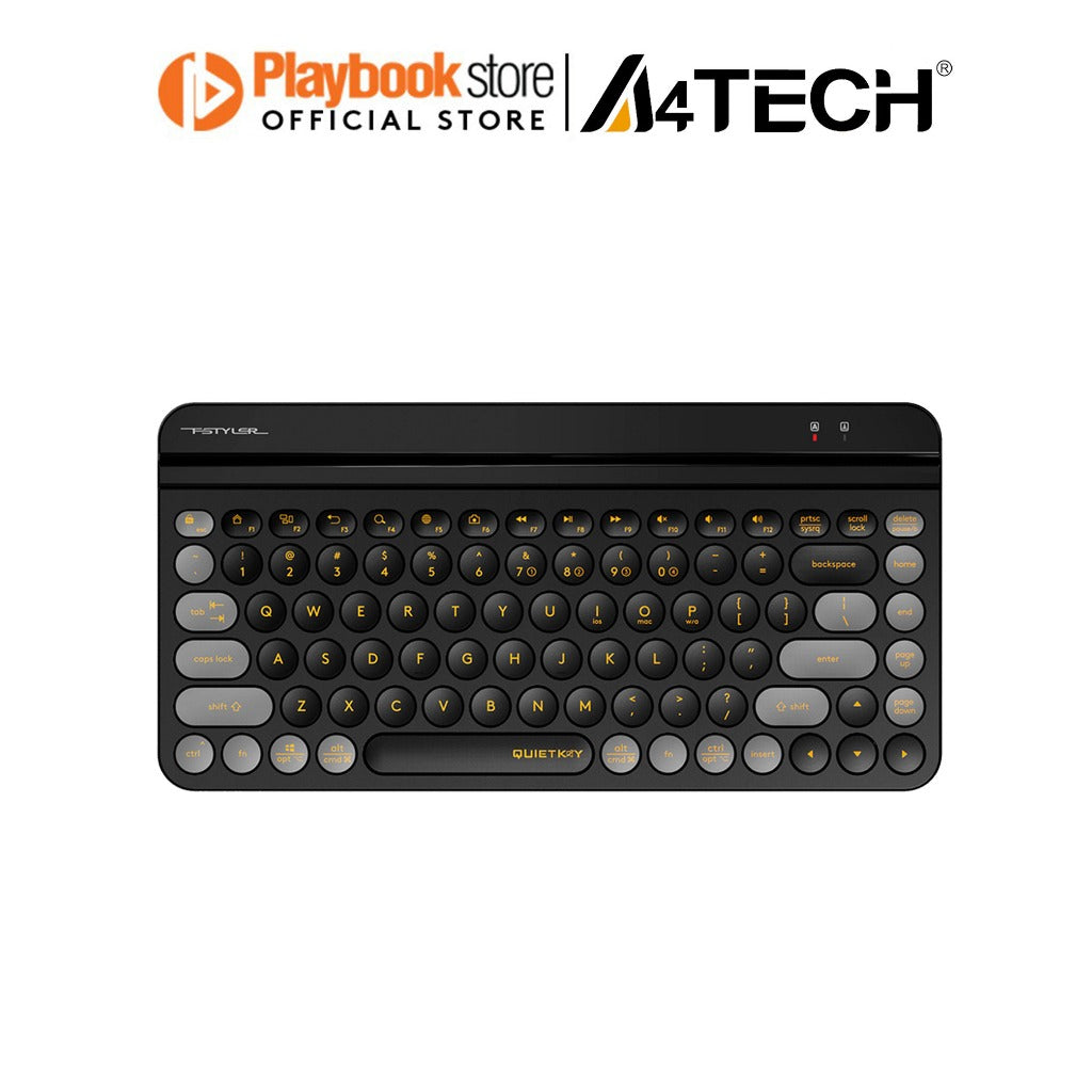 A4Tech FBK-30 Quiet Key Bluetooth 2.4GHz USB Dual Connectivity Mode Multi-Device Wireless Keyboard