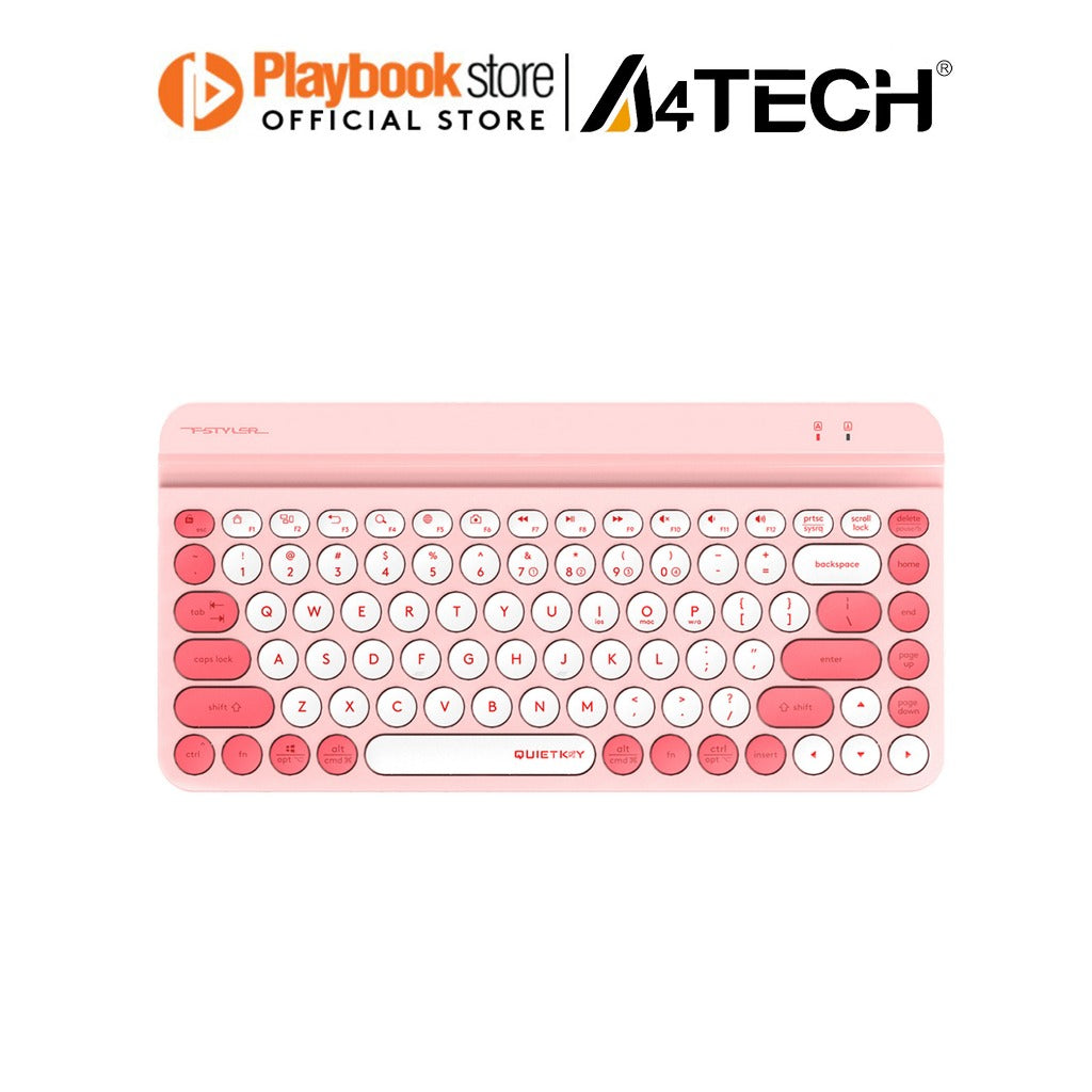 A4Tech FBK-30 Quiet Key Bluetooth 2.4GHz USB Dual Connectivity Mode Multi-Device Wireless Keyboard