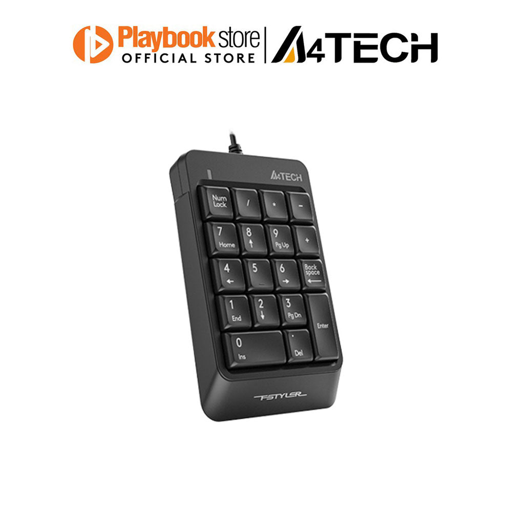 A4Tech FK-13P Sleek Round-Square Keycaps Splash Proof Compact Size Wired USB Numeric Keypad