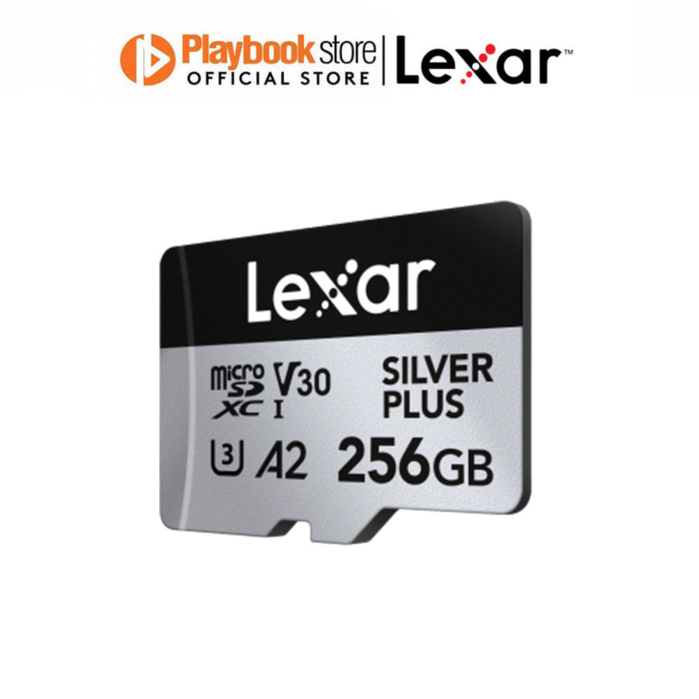 Lexar Professional Silver Plus 64GB/128GB/256GB MicroSDXC UHS-I Micro SD Card with Adapter