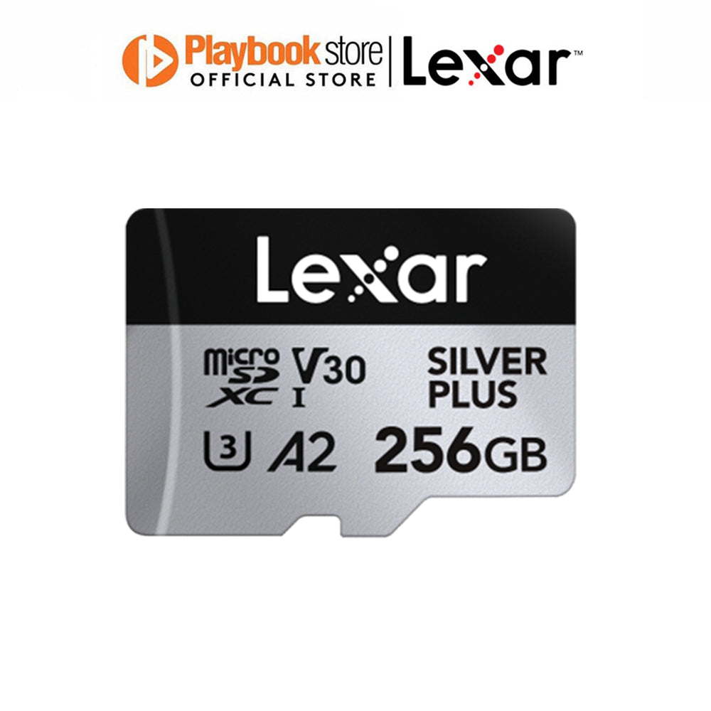 Lexar Professional Silver Plus 64GB/128GB/256GB MicroSDXC UHS-I Micro SD Card with Adapter