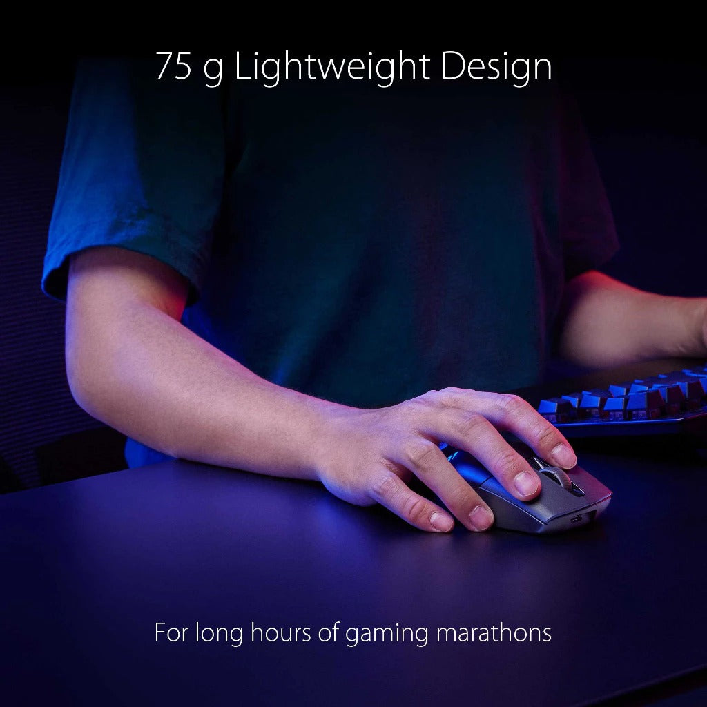Asus ROG P709 Keris Aimpoint 36000 Dpi Aura Lighting Tri Mode Connectivity Wireless Gaming Mouse