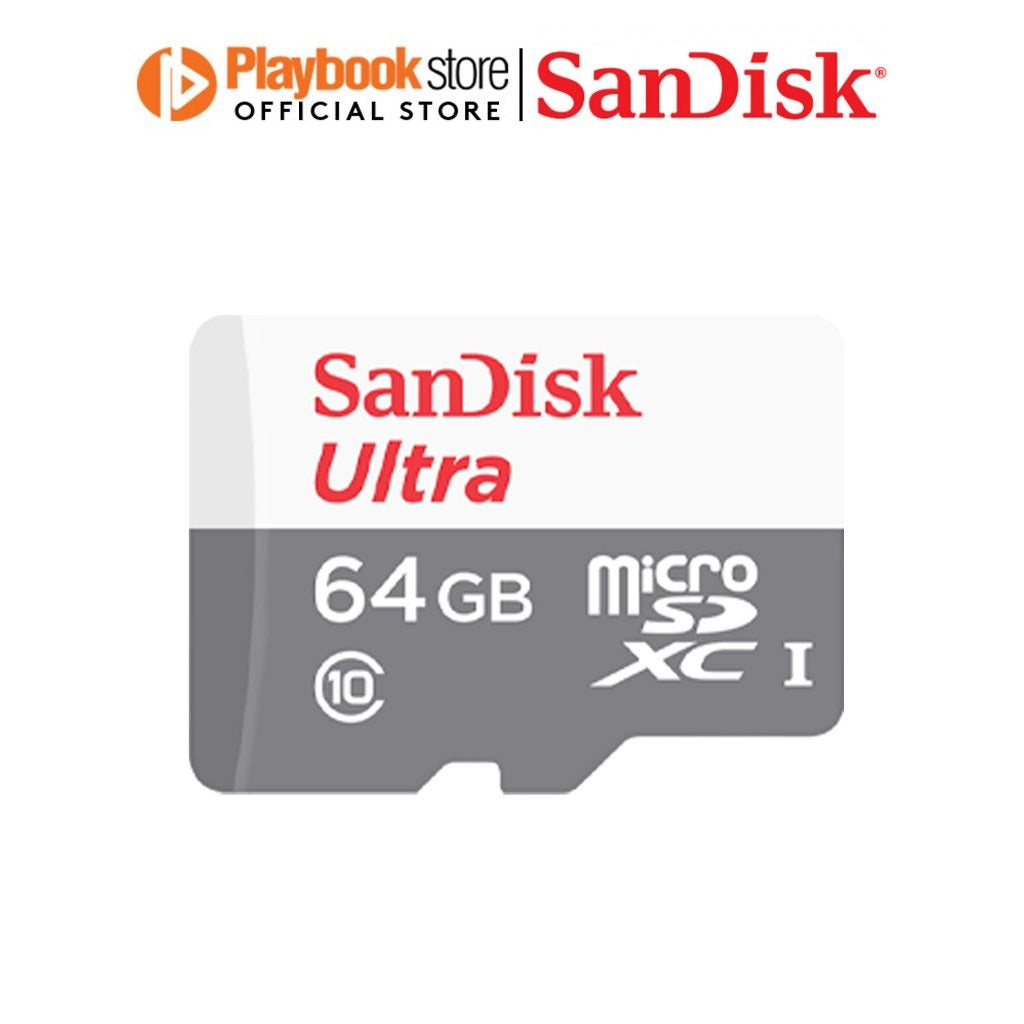 SanDisk Ultra 16GB/32GB/64GB/128GB MicroSDHC MicroSDXC UHS-I MicroSD Card Memory Card - White/Grey