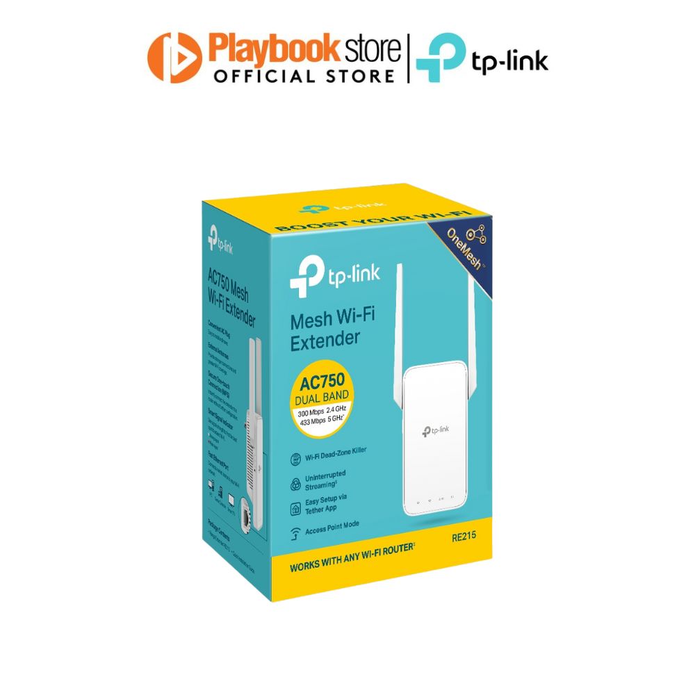 TP-Link RE215 AC750 One Mesh Dual Band Wi-Fi Range Extender TP-Link RE215 AC750 Mesh Wi-Fi Range Extender Range Extender TP-Link PLAYBOOKSTORE 6935364072421 6935364072421