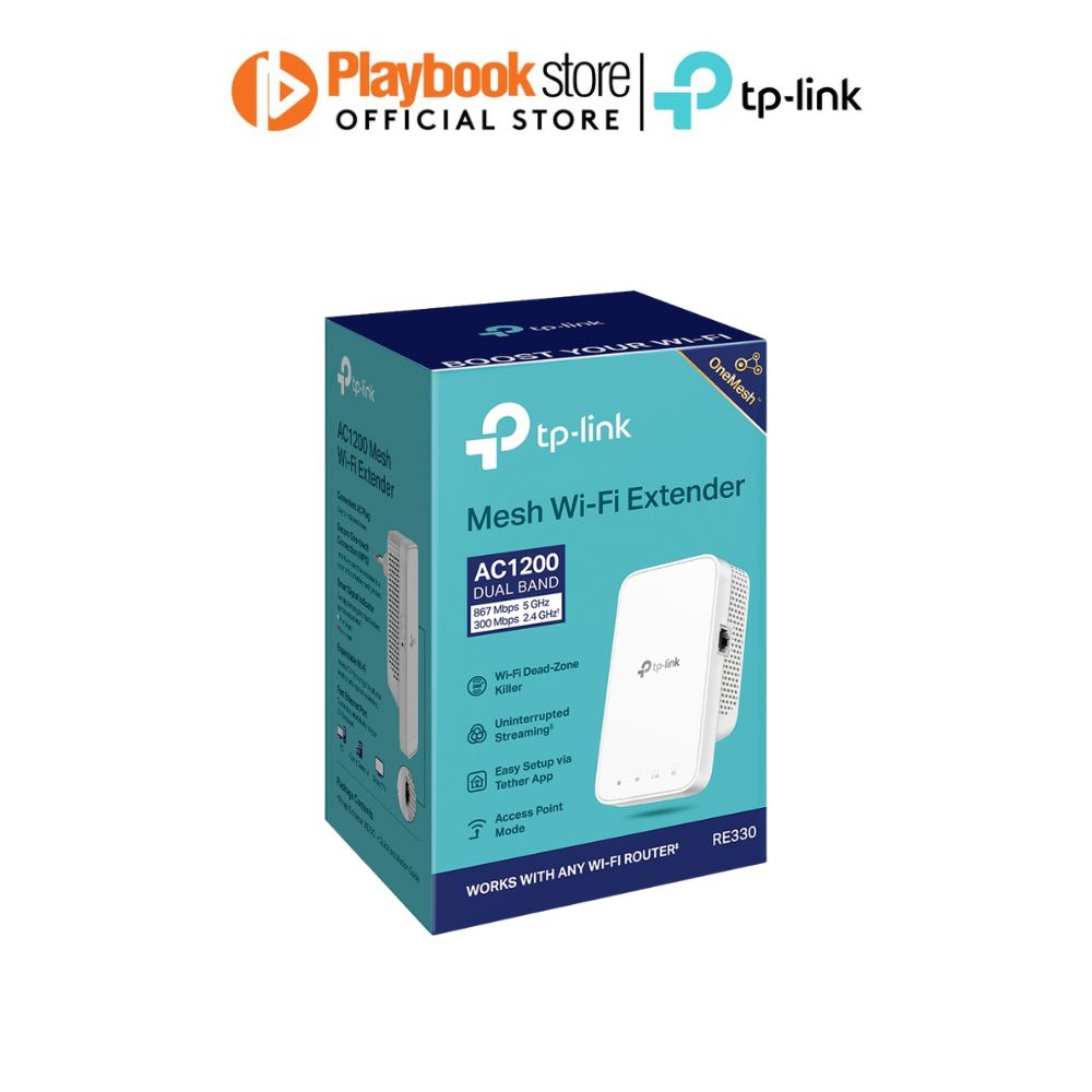 TP-Link RE330 AC1200 Mesh Wi-Fi Range Extender TP-Link RE330 AC1200 Mesh Wi-Fi Extender Range Extender TP-Link PLAYBOOKSTORE 4897098683033 4897098683033