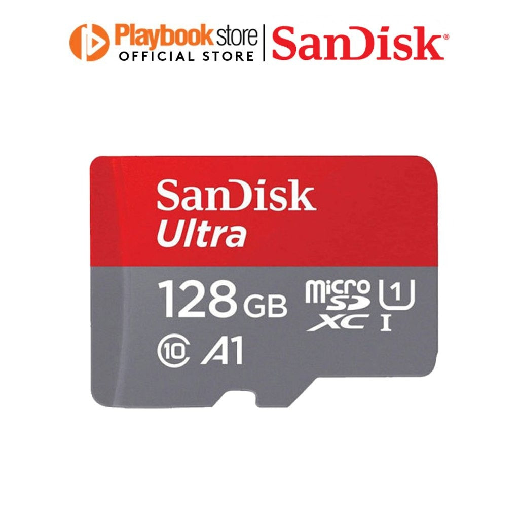 SanDisk Ultra 16GB/32GB/64GB/128GB MicroSDHC MicroSDXC UHS-I MicroSD Card Memory Card - Red/Grey