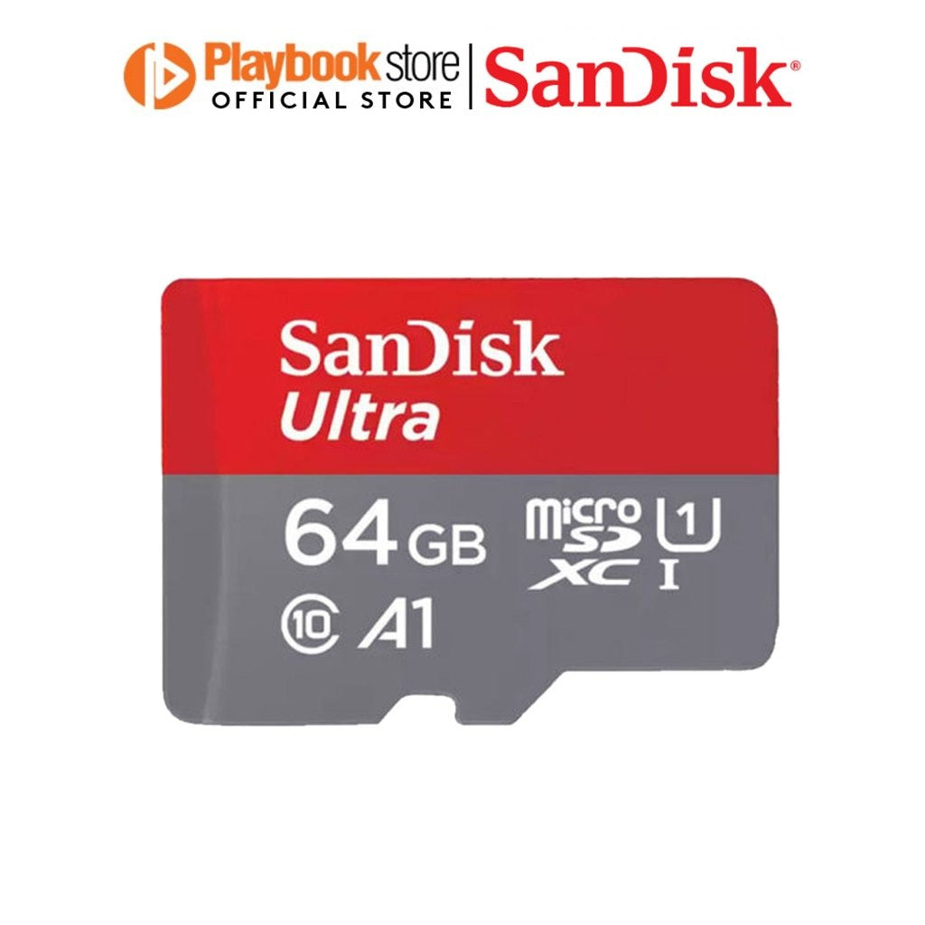 SanDisk Ultra 16GB/32GB/64GB/128GB MicroSDHC MicroSDXC UHS-I MicroSD Card Memory Card - Red/Grey