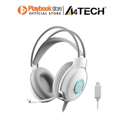 A4Tech FH300U Neon Illuminate LED Backlit Stereo Noise Canceling Wired USB Headset null Headphone A4Tech PLAYBOOKSTORE 4711421981101 4711421981101