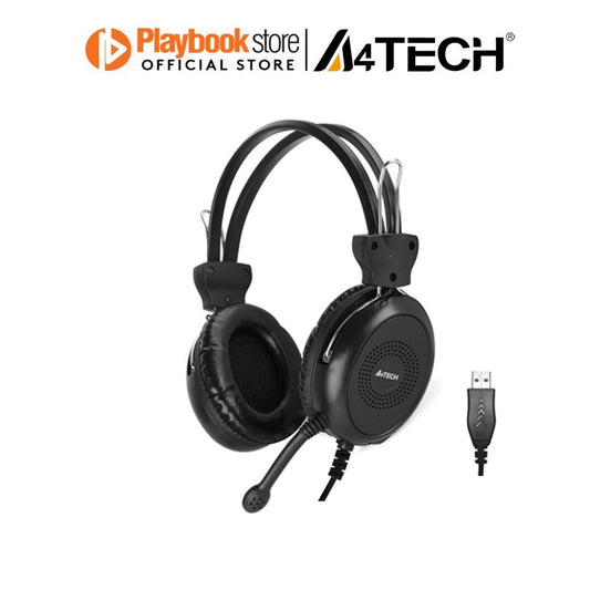 A4Tech HU-30 Comfort Fit Stereo Single-Directional Mic 32 Ohm Over-Ear Wired USB Headset null Headphone A4Tech PLAYBOOKSTORE 4711421952262 4711421952262