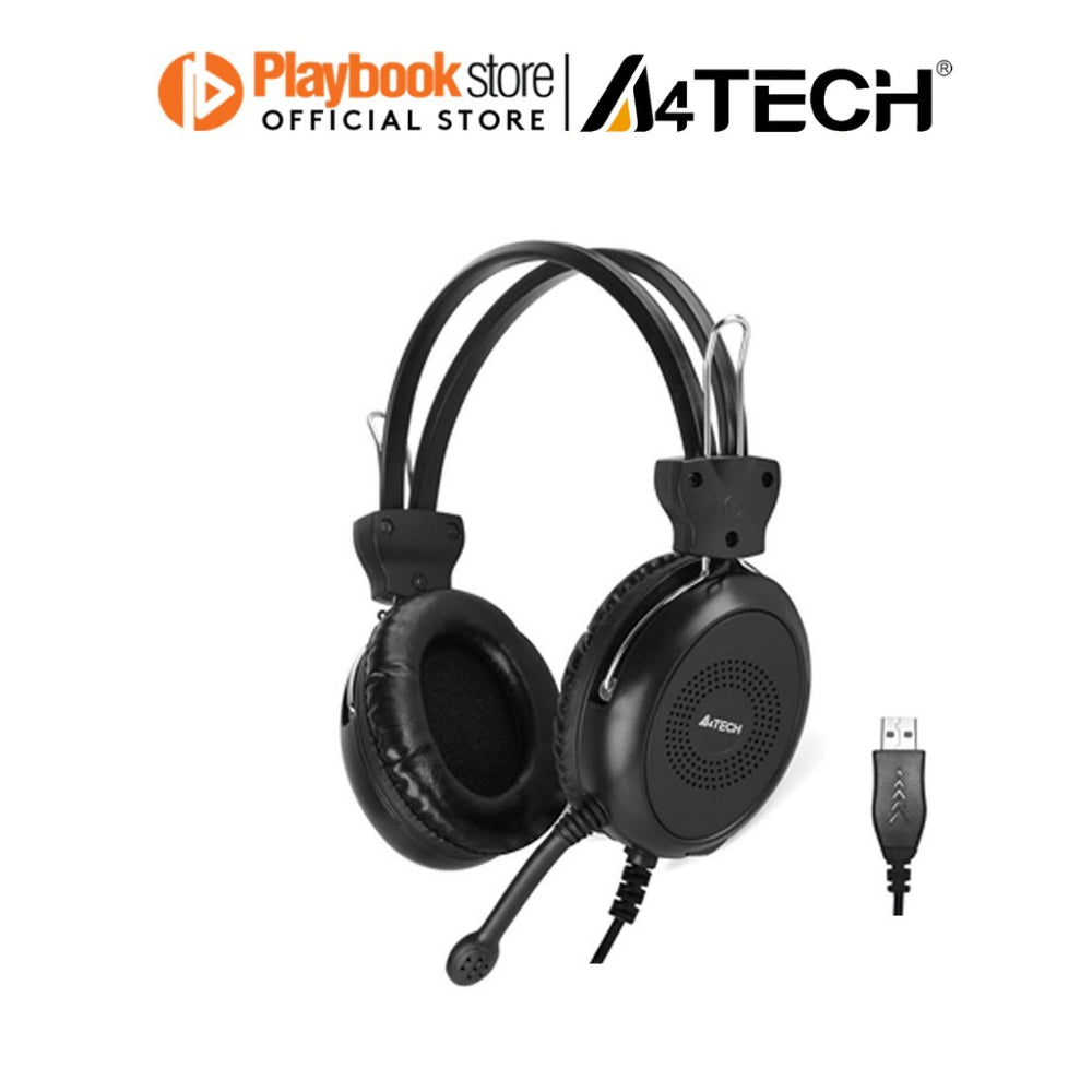 A4Tech HU-30 Comfort Fit Stereo Single-Directional Mic 32 Ohm Over-Ear Wired USB Headset null Headphone A4Tech PLAYBOOKSTORE 4711421952262 4711421952262