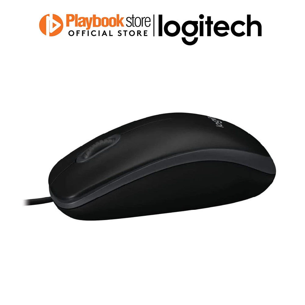 Logitech B100 1000 DPI Comfortable, Durable and Reliable Optical USB Mouse