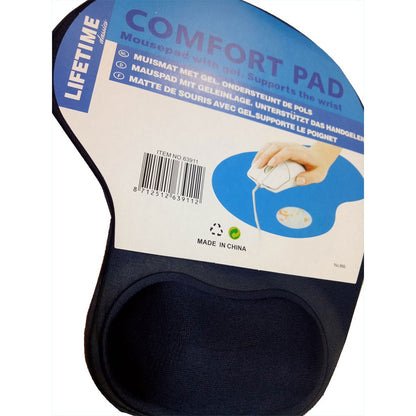 Basic Mouse Pad With Gel - Black/Blue (Random Color)