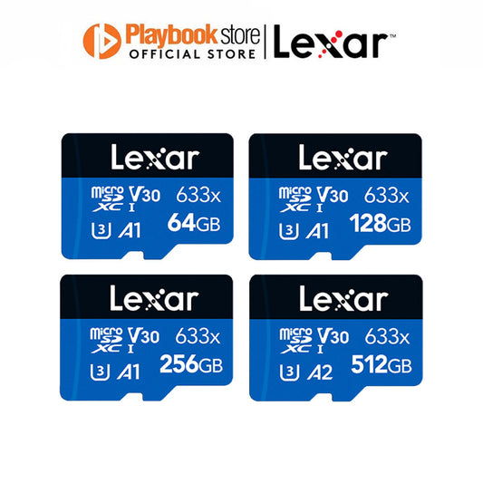 Lexar High Performance Blue 633x 64GB/128GB/256GB/512GB microSDXC UHS-I Card Micro SD Card with SD Adapter