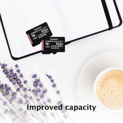 Kingston Canvas Select Plus SD Card 32GB/64GB/128GB/256GB/512GB MicroSDHC MicroSDXC MicroSD Card