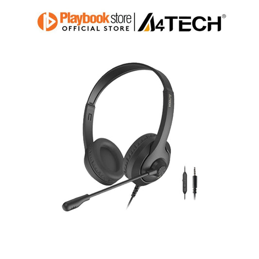 A4Tech FH-100I Lightweight Omni-Directional Mic Wired On Ear Stereo Headset