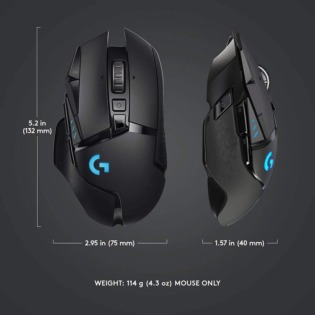 Logitech G502 Lightspeed Hero Sensor 100-16,000 DPI Wireless Gaming Mouse