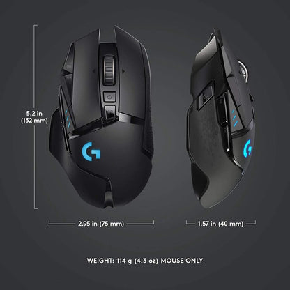 Logitech G502 Lightspeed Hero Sensor 100-16,000 DPI Wireless Gaming Mouse