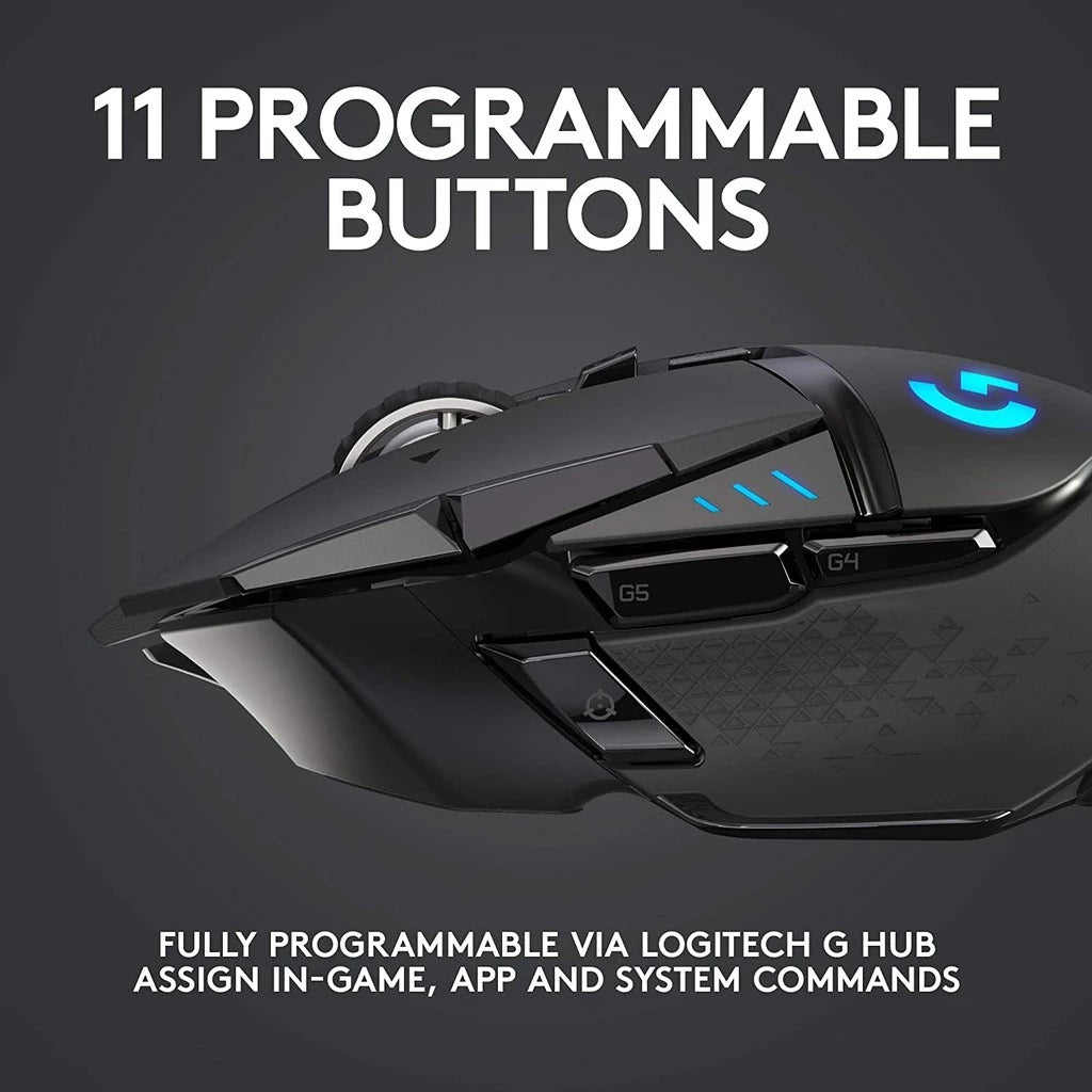 Logitech G502 Lightspeed Hero Sensor 100-16,000 DPI Wireless Gaming Mouse