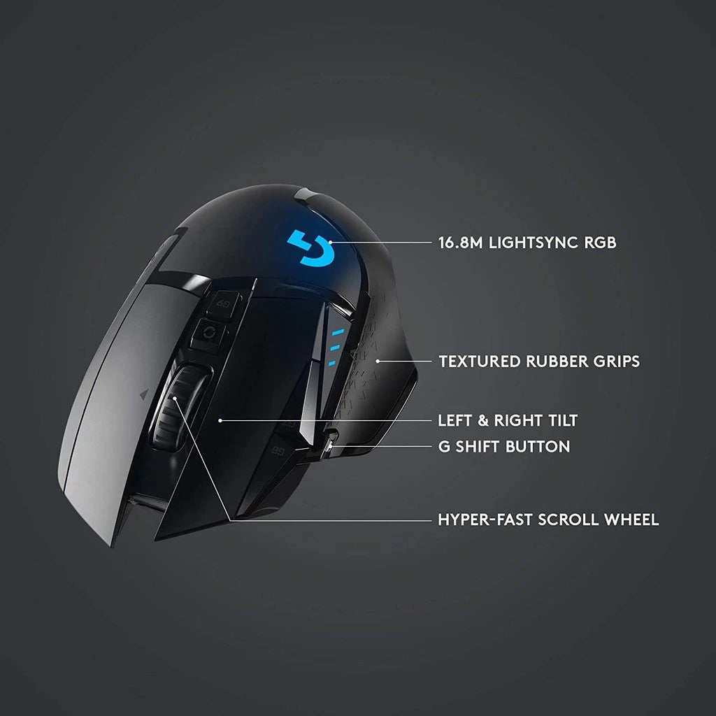 Logitech G502 Lightspeed Hero Sensor 100-16,000 DPI Wireless Gaming Mouse