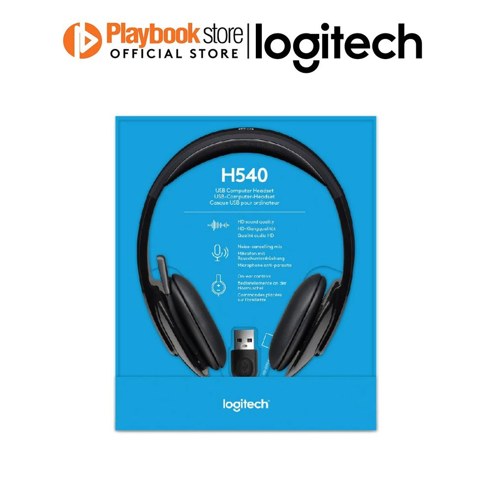 Logitech H540 High-Definition Sound & On-Ear Controls USB Computer Headset