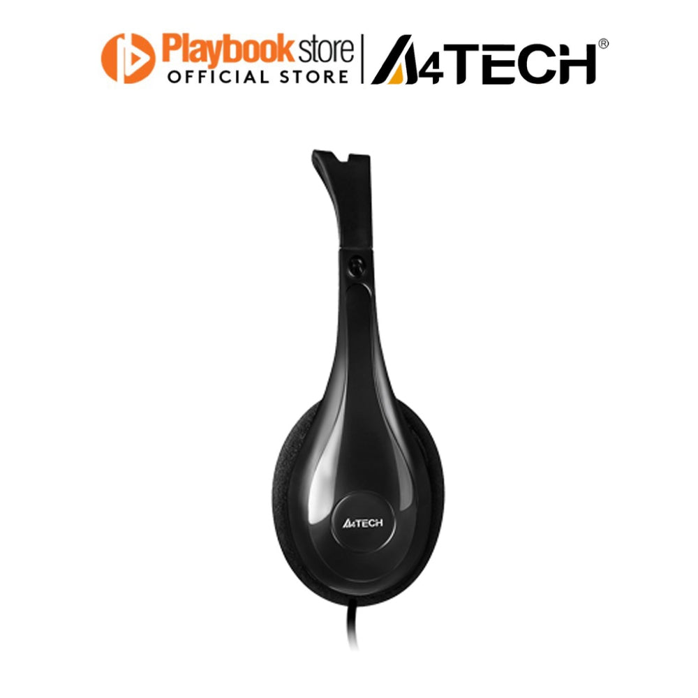 A4Tech HS-9 Rotatable Omnidirectional Noise-Canceling Mic, Wired On-Ear Stereo Headset