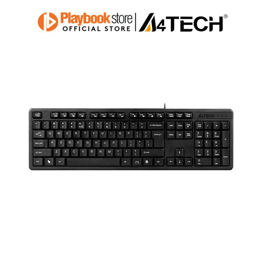 A4Tech KK-3 Laser Inscribed Keys Adjustable Height FN Hot Traditional USB Wired Keyboard