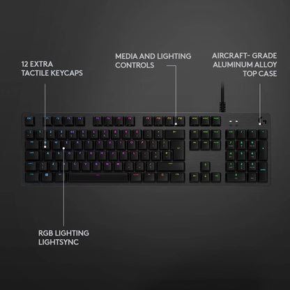 Logitech G512 Carbon Lightsync RGB GX Switch Wired Mechanical Gaming Keyboard Logitech G512 Carbon LIGHTSYNC RGB GX Switch Wired Mechanical Gaming Keyboard Keyboard Logitech PLAYBOOKSTORE 097855141897 097855141897