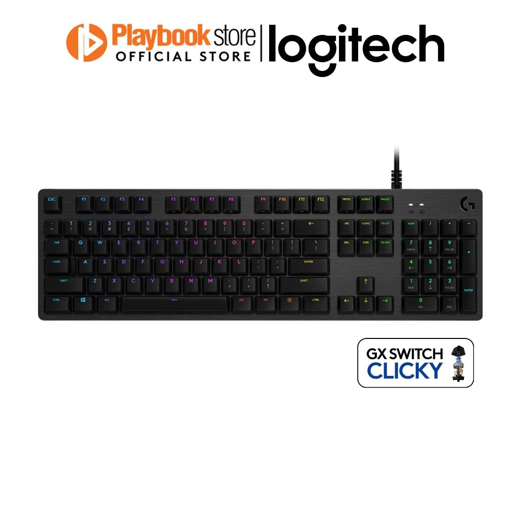 Logitech G512 Carbon Lightsync RGB GX Switch Wired Mechanical Gaming Keyboard Logitech G512 Carbon LIGHTSYNC RGB GX Switch Wired Mechanical Gaming Keyboard Keyboard Logitech PLAYBOOKSTORE 097855141897 097855141897