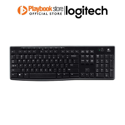 Logitech K270 Full-size Plug-and-Play with Long-Range Membrane Wireless Keyboard Logitech K270 Full-size Plug-and-Play Wireless Keyboard Keyboard Logitech PLAYBOOKSTORE 097855073921 097855073921