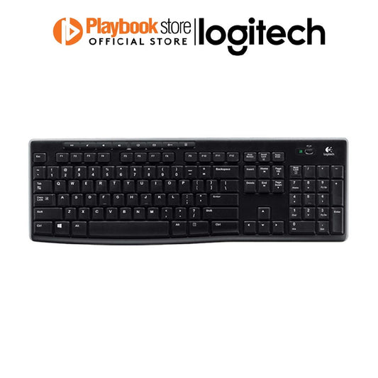 Logitech K270 Full-size Plug-and-Play with Long-Range Membrane Wireless Keyboard Logitech K270 Full-size Plug-and-Play Wireless Keyboard Keyboard Logitech PLAYBOOKSTORE 097855073921 097855073921