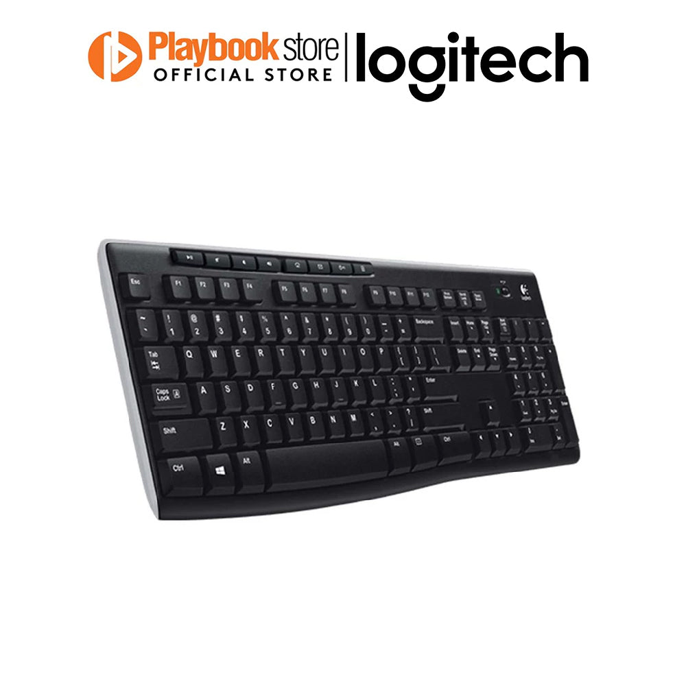Logitech K270 Full-size Plug-and-Play with Long-Range Membrane Wireless Keyboard Logitech K270 Full-size Plug-and-Play Wireless Keyboard Keyboard Logitech PLAYBOOKSTORE 097855073921 097855073921