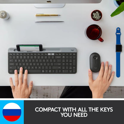Logitech K580 Slim Multi Device 2.4 GHz USB Receiver Bluetooth Wireless Keyboard Logitech K580 Slim Multi Device Bluetooth Wireless Keyboard Keyboard Logitech PLAYBOOKSTORE 097855152220 097855152220
