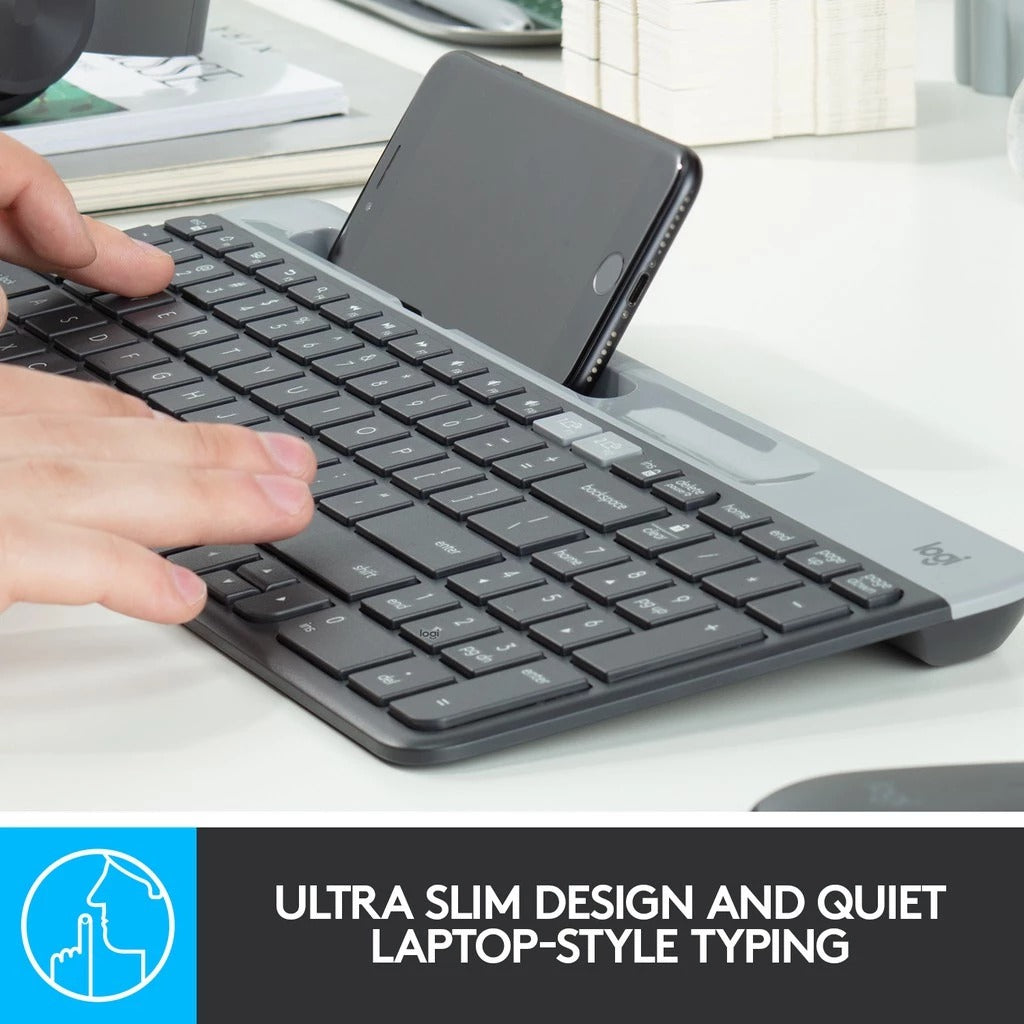 Logitech K580 Slim Multi Device 2.4 GHz USB Receiver Bluetooth Wireless Keyboard Logitech K580 Slim Multi Device Bluetooth Wireless Keyboard Keyboard Logitech PLAYBOOKSTORE 097855152220 097855152220