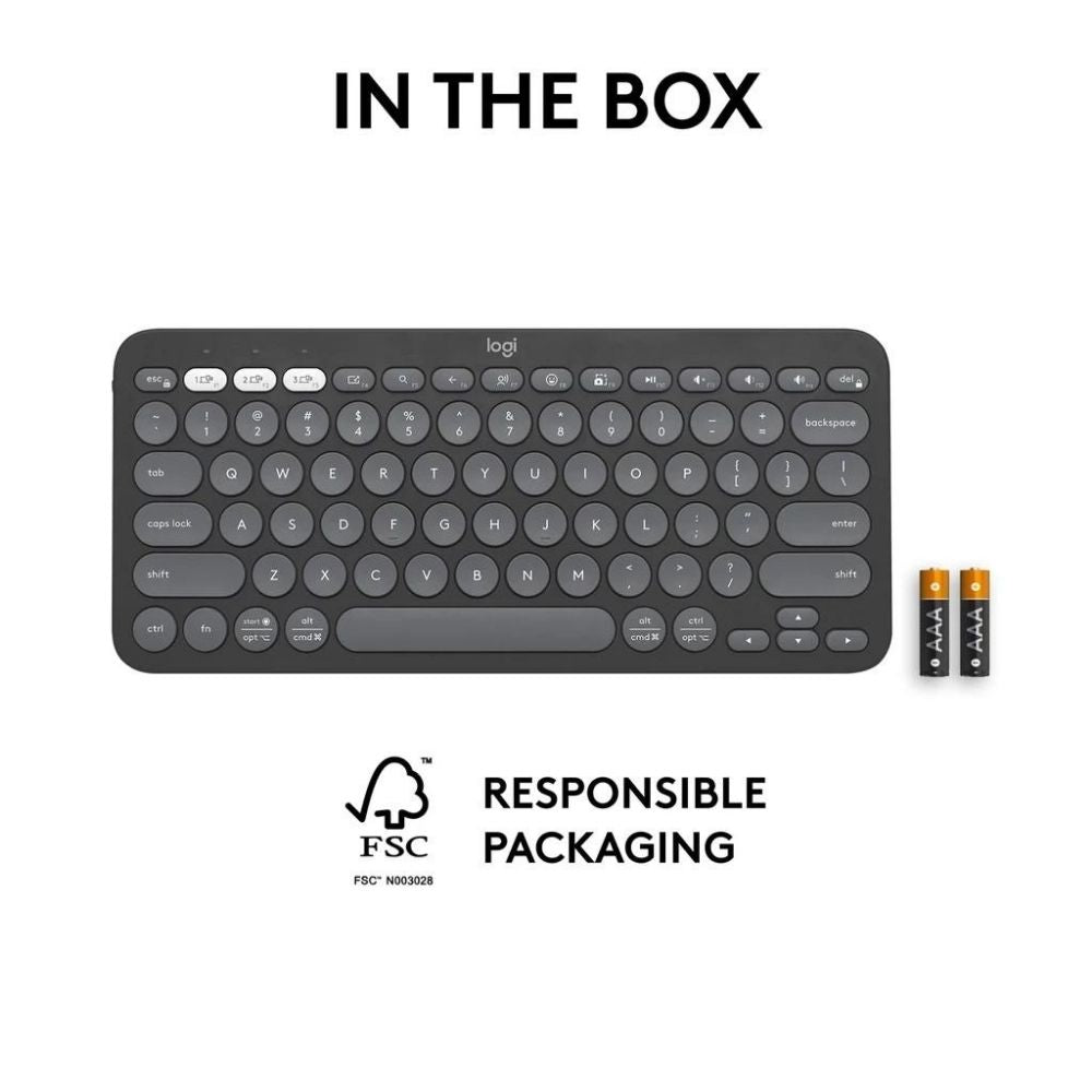 Logitech Pebble Keys 2 K380s Slim Minimalist Bluetooth Wireless Keyboard With Customizable Keys Logitech Pebble Keys 2 K380s Slim Minimalist Bluetooth Wireless Keyboard Keyboard Logitech PLAYBOOKSTORE 097855186010 097855186010