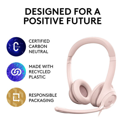 Logitech H390 Rotating Noise Canceling Mic, Digital Stereo Sound, Wired On Ear USB Headset - PLAYBOOKSTORE -  - 