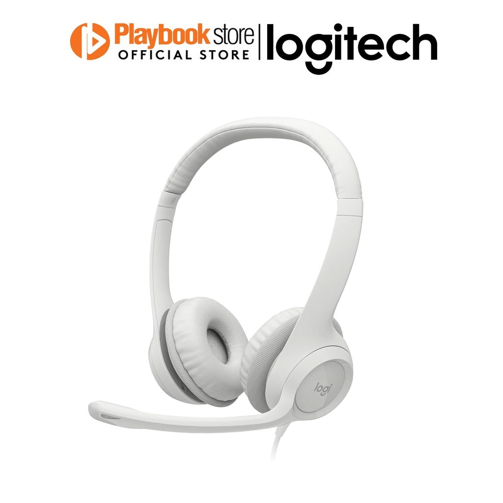 Logitech H390 Rotating Noise Canceling Mic, Digital Stereo Sound, Wired On Ear USB Headset - PLAYBOOKSTORE -  - 