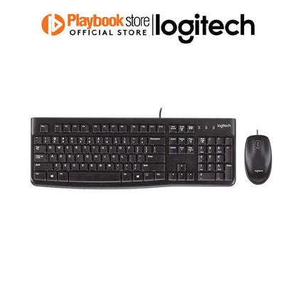 Logitech MK120 Spill-Resistant 10-Key Number Pad USB Wired Keyboard and Mouse Combo