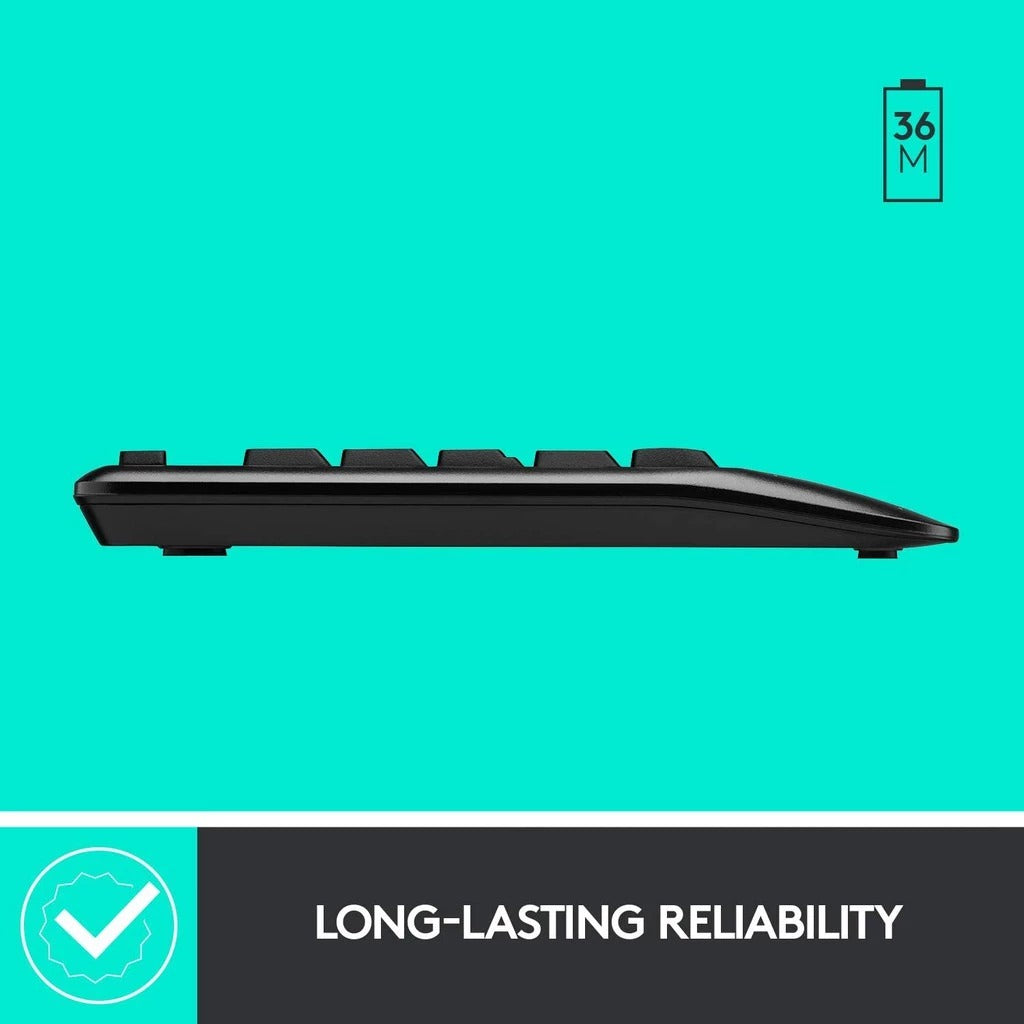 Logitech MK345 Wireless Combo Full-sized Keyboard with Palm Rest