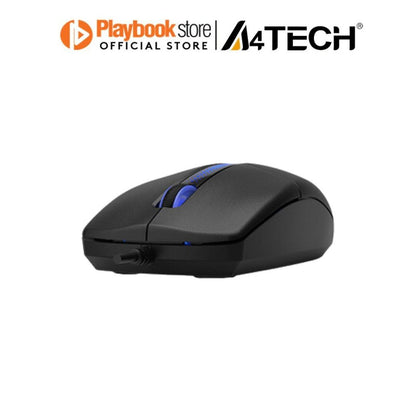 A4Tech N-530 1200 DPI Optical Dust-Resistant Wheel Blue LED Backlit Wired Illuminate Mouse