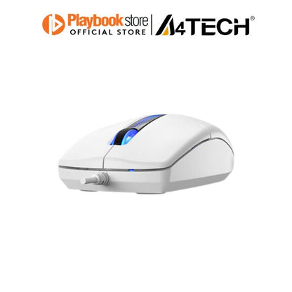 A4Tech N-530 1200 DPI Optical Dust-Resistant Wheel Blue LED Backlit Wired Illuminate Mouse
