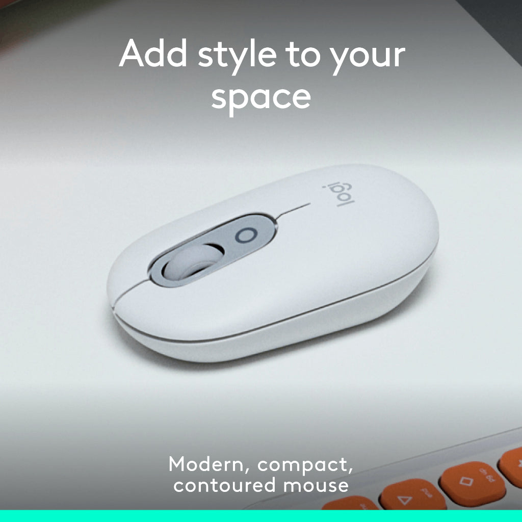 Logitech Pop Icon Mouse 24-month Battery Life Silent Wireless Mouse with Customizable Action Buttons