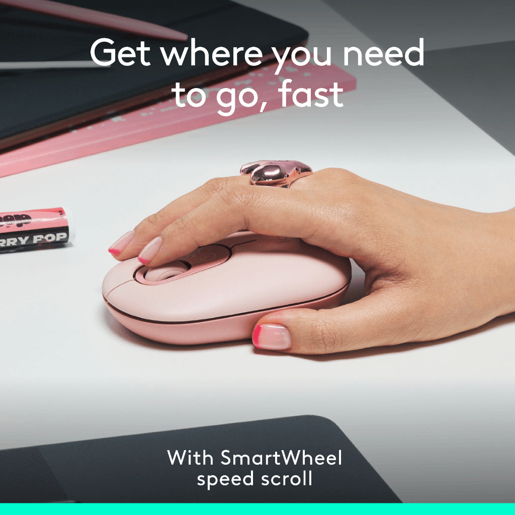 Logitech Pop Icon Mouse 24-month Battery Life Silent Wireless Mouse with Customizable Action Buttons