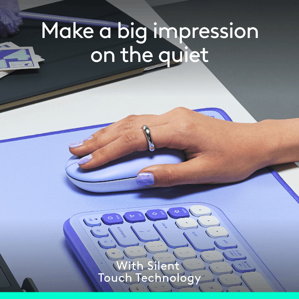 Logitech Pop Icon Mouse 24-month Battery Life Silent Wireless Mouse with Customizable Action Buttons