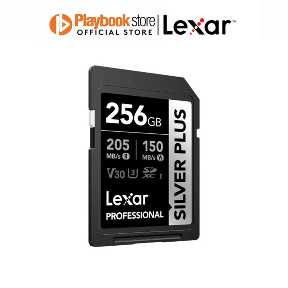 Lexar Professional Silver Plus 64GB/128GB/256GB SDXC UHS-I SD Card