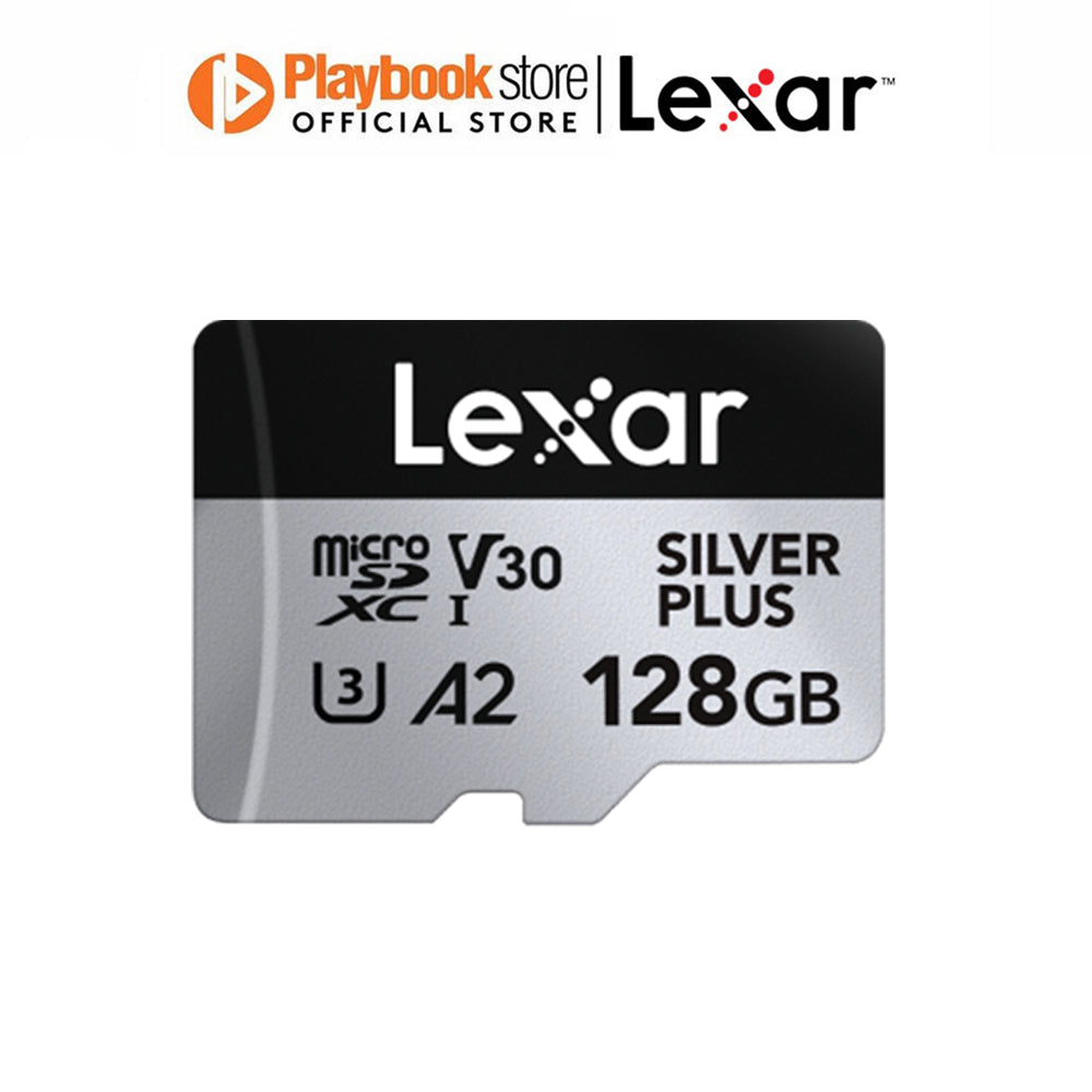 Lexar Professional Silver Plus 64GB/128GB/256GB MicroSDXC UHS-I Micro SD Card with Adapter