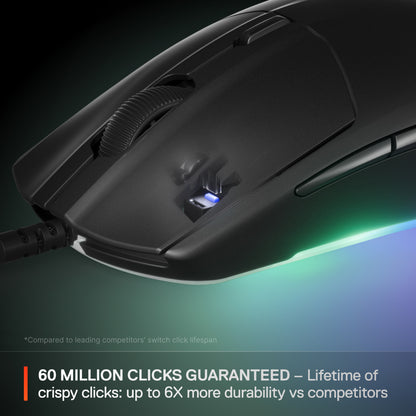 SteelSeries Rival 3 Gen 2 8,500 DPI 3 Zone RGB Lightweight Wired Gaming Mouse