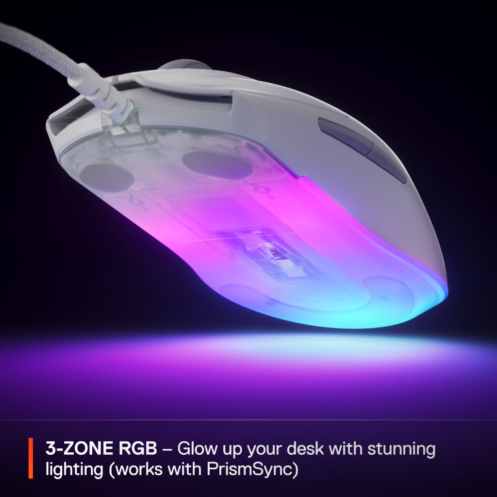 SteelSeries Rival 3 Gen 2 8,500 DPI 3 Zone RGB Lightweight Wired Gaming Mouse