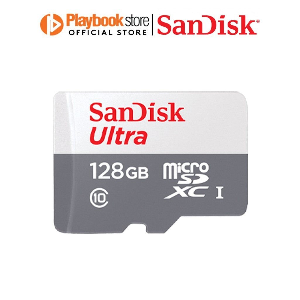 SanDisk Ultra 16GB/32GB/64GB/128GB MicroSDHC MicroSDXC UHS-I MicroSD Card Memory Card - White/Grey